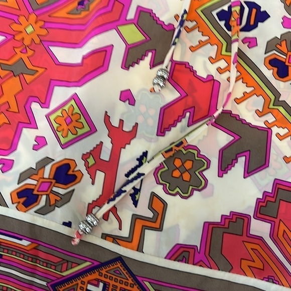 Alice and Trixie Silk Aztec Print Halter Neck T Back Mini Dress Sz XS - Picture 5 of 9